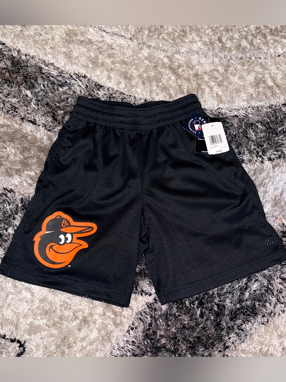 New Era Baltimore Orioles MLB Black Mesh Shorts Men’s Size S NWT